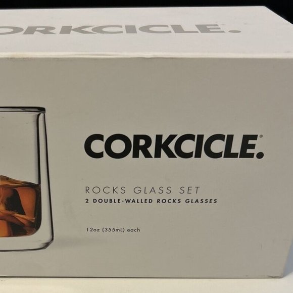 Corkcicle Kitchen Corkcicle Rocks Glass Set Brand New Unopened Box